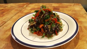 Cracked Olive, Tomato and Eggplant Salad recipe